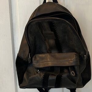 Dark Brown Leather Backpack